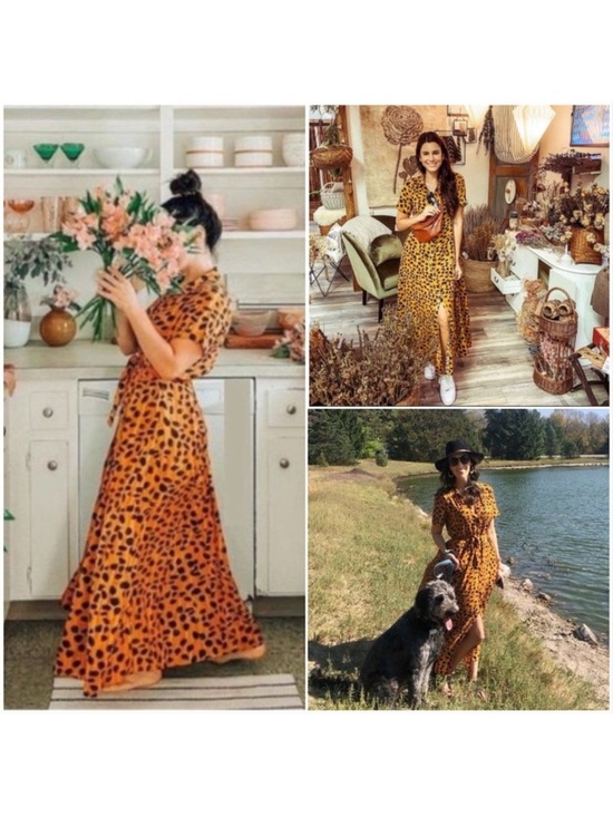 Anthro Porridge Vianne Maxi Shirtdress in Leopard Sz 2 - Picture 2 of 12